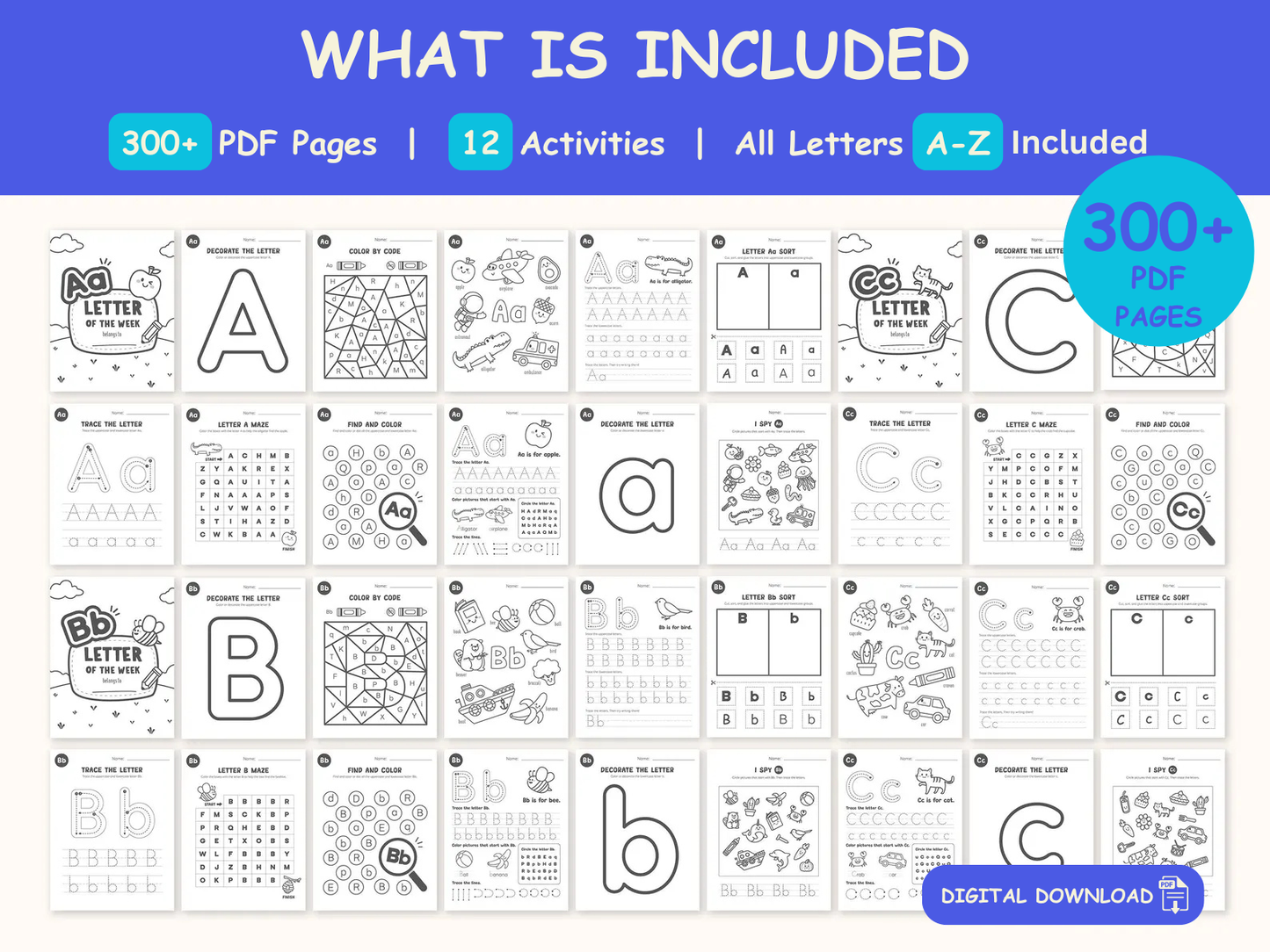 A–Z Letter of the Week | Printable Learning Pack – Print & Play