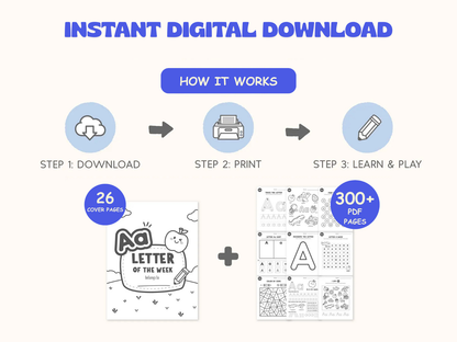 A–Z Letter of the Week | Printable Learning Pack – Print & Play