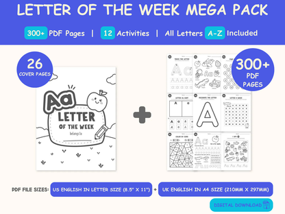 A–Z Letter of the Week | Printable Learning Pack – Print & Play