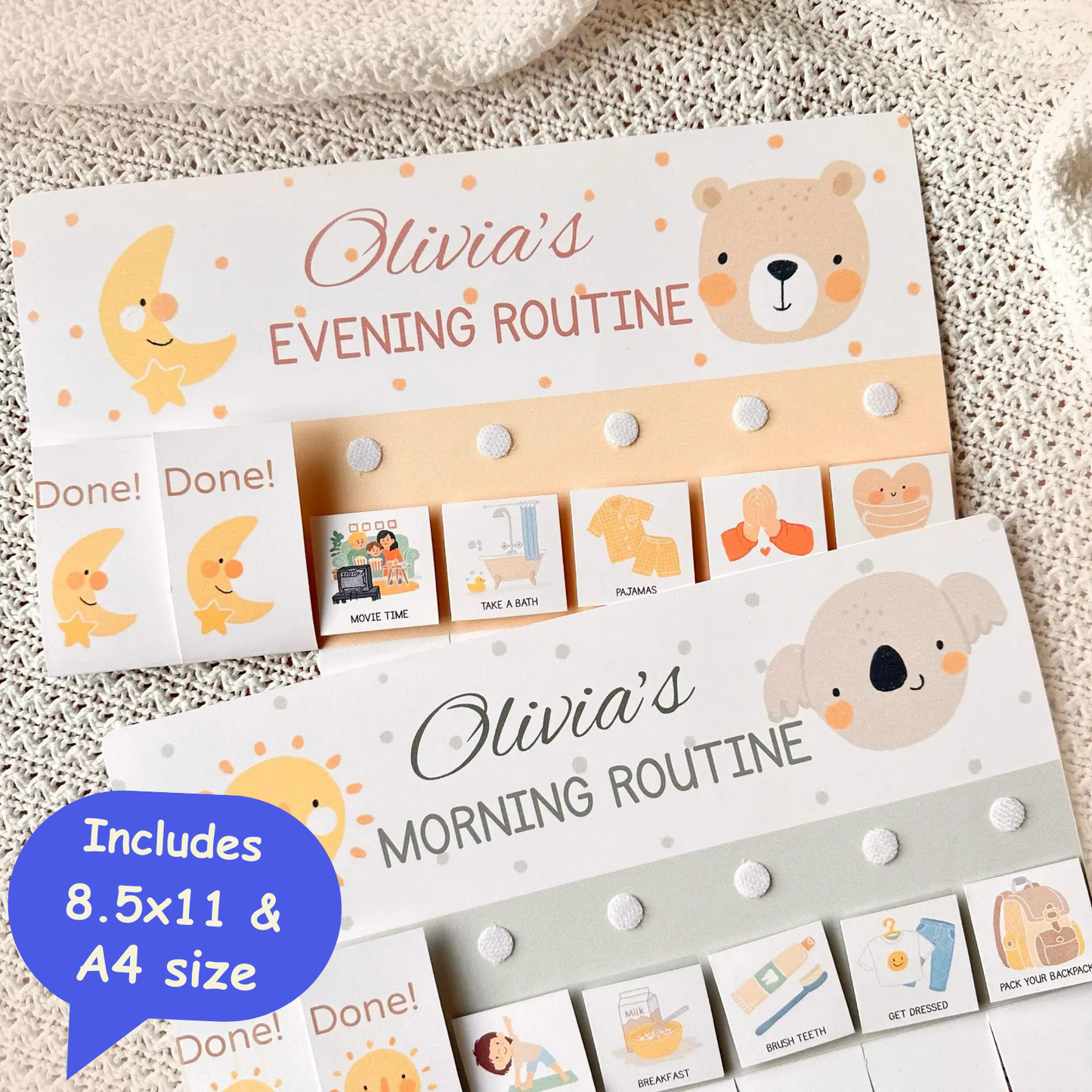 SmartRoutine | Editable Kids Daily Routine & Chore Flip Chart