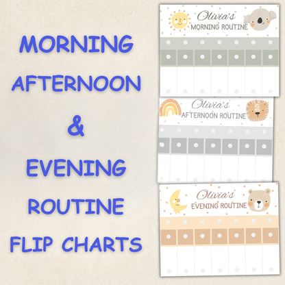 SmartRoutine | Editable Kids Daily Routine & Chore Flip Chart