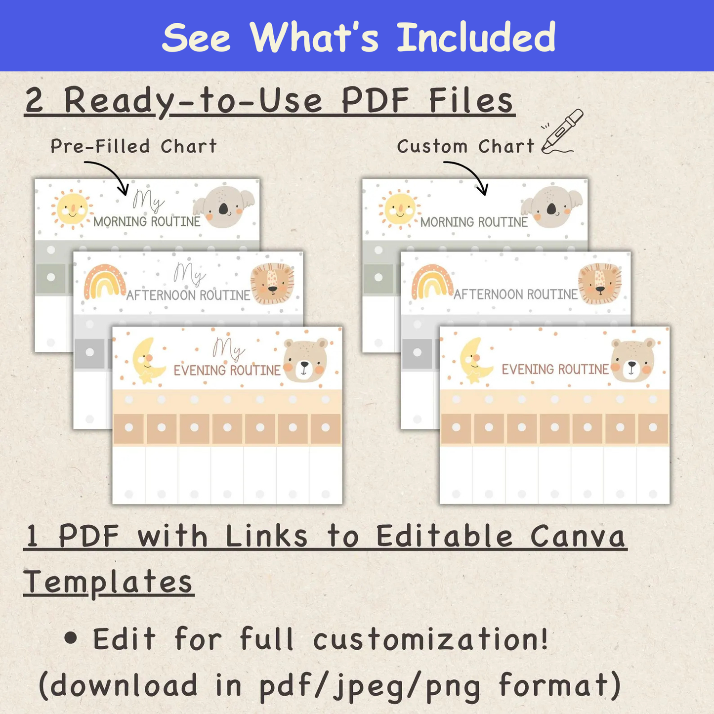 SmartRoutine | Editable Kids Daily Routine & Chore Flip Chart