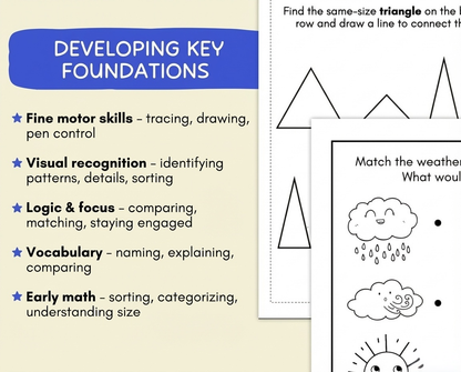 ⭐ Kids Busy Book & Worksheets Bundle (Ages 3–4) | JollyPrinty