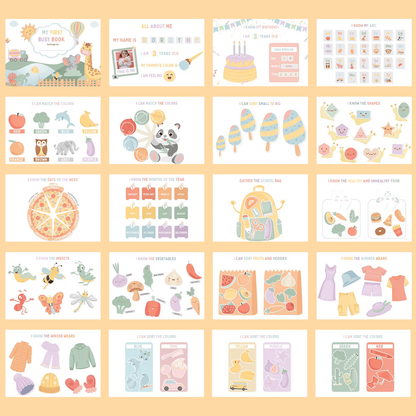 Toddler Busy Book | Montessori Learning Binder Homeschool