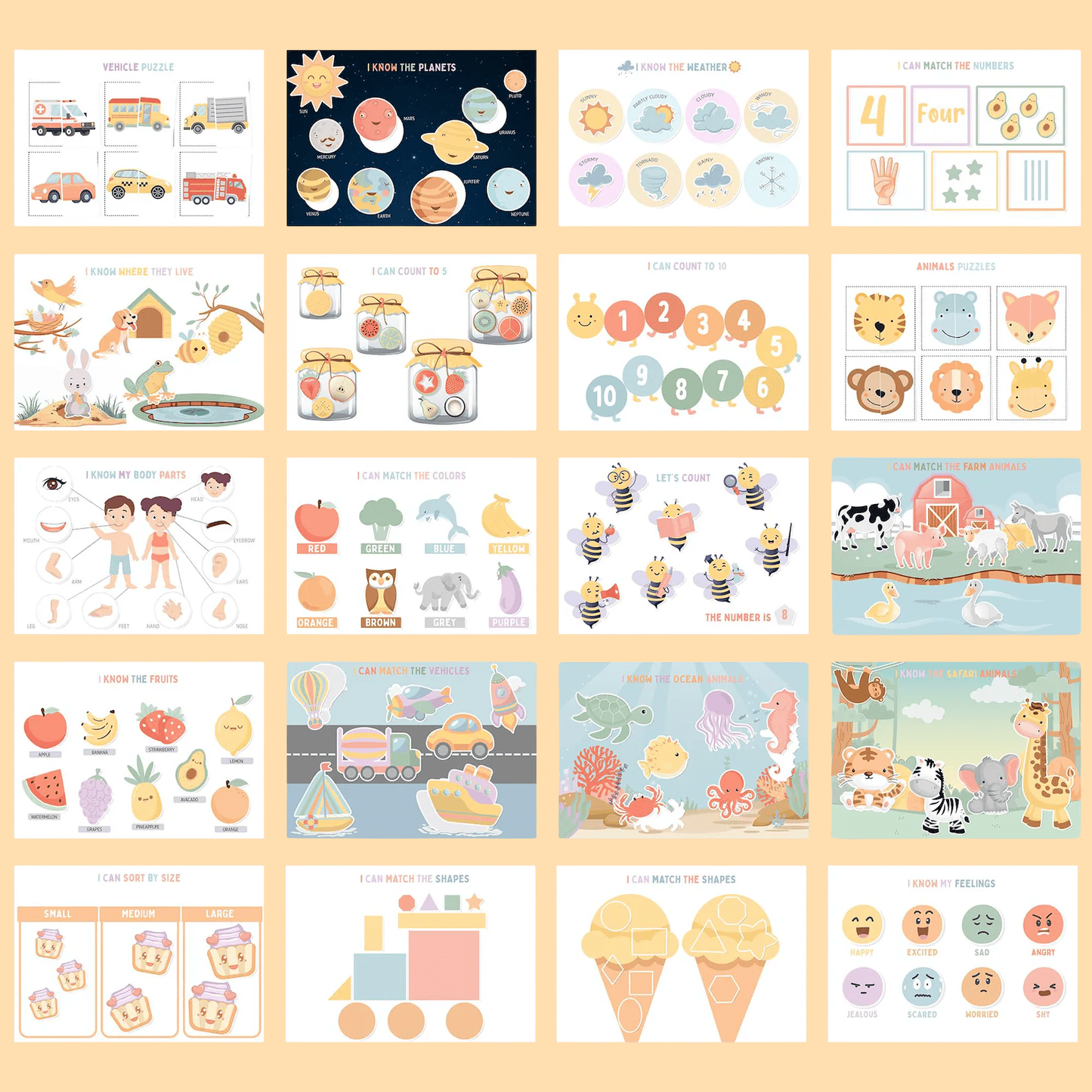 Toddler Busy Book | Montessori Learning Binder Homeschool