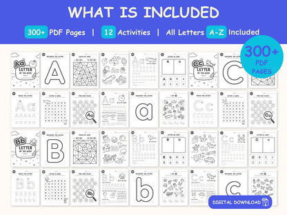 A–Z Letter of the Week | Printable Learning Pack – Print & Play - JollyPrinty