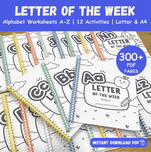 A–Z Letter of the Week | Printable Learning Pack – Print & Play - JollyPrinty