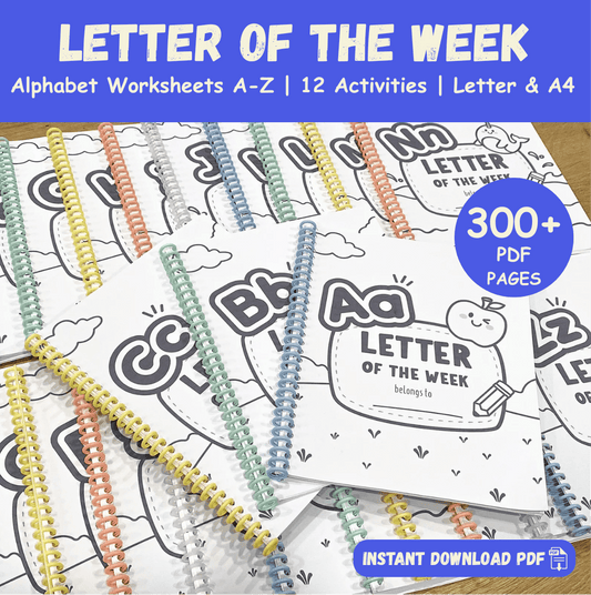 A–Z Letter of the Week | Printable Learning Pack – Print & Play - JollyPrinty