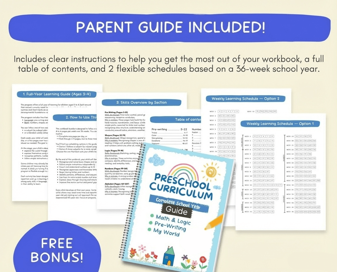 Kids Busy Book & Worksheets Bundle – Preschool Curriculum | JollyPrinty - JollyPrinty