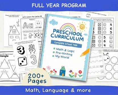Kids Busy Book & Worksheets Bundle – Preschool Curriculum | JollyPrinty - JollyPrinty