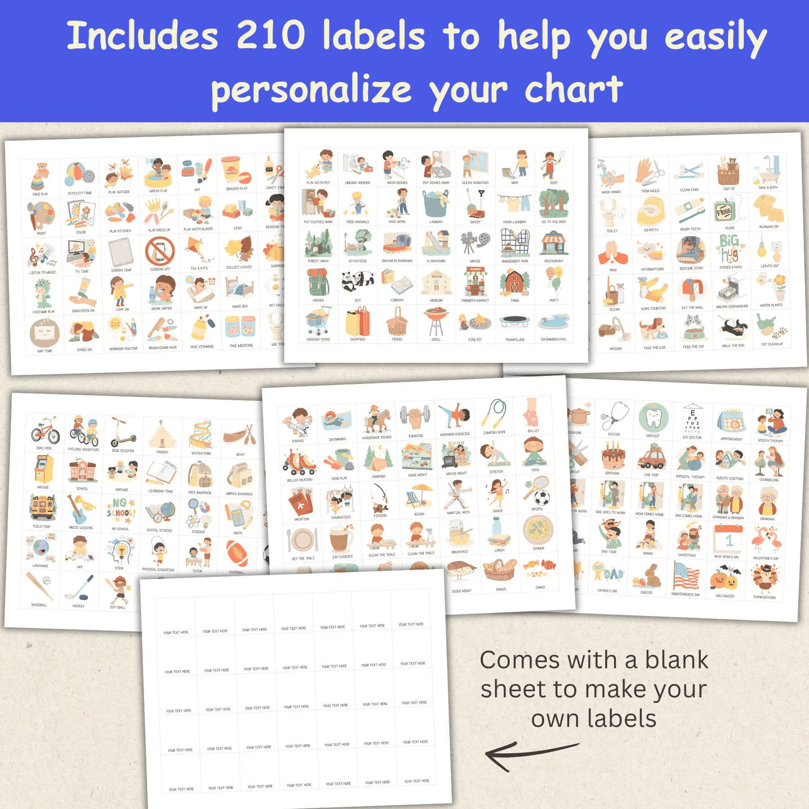 SmartRoutine | Editable Kids Daily Routine & Chore Flip Chart - JollyPrinty