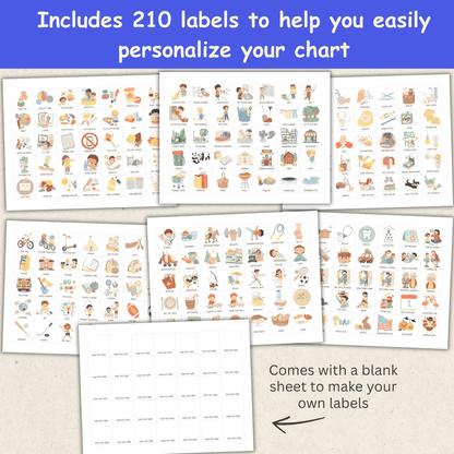 SmartRoutine | Editable Kids Daily Routine & Chore Flip Chart - JollyPrinty