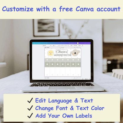 SmartRoutine | Editable Kids Daily Routine & Chore Flip Chart - JollyPrinty